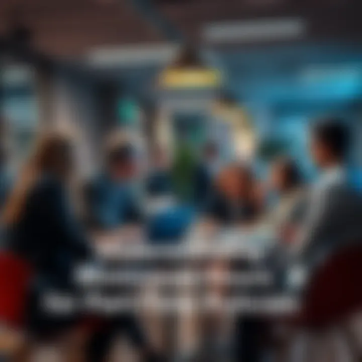 A group of people in a casual meeting discussing part-time work hours and company policies.