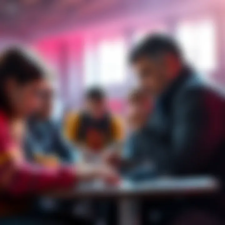 A group of focused participants discussing strategies for an upcoming tie-breaking competition