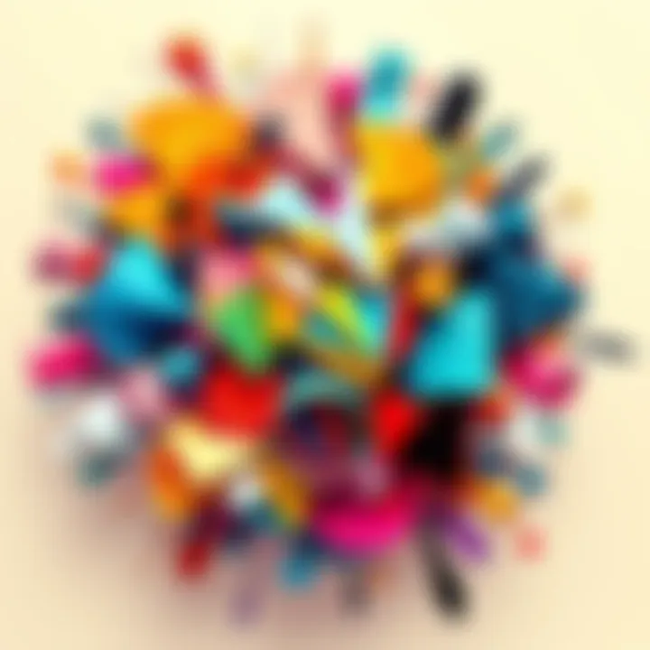 A vibrant and colorful abstract artwork named Patchy, showcasing a mix of shades and emotions.