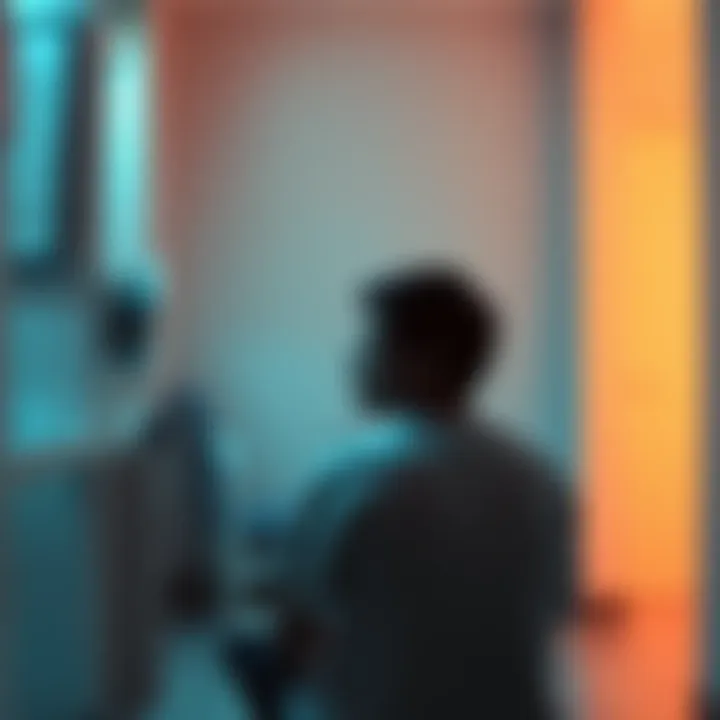 A person sitting alone in a dimly lit room, looking contemplative with a melancholic expression, symbolizing the emotional impact of lobotomy procedures.