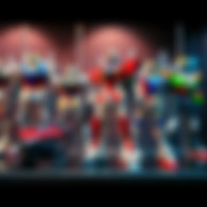 Patlabor model kits display A collection of Patlabor model kits in various scales on a shelf