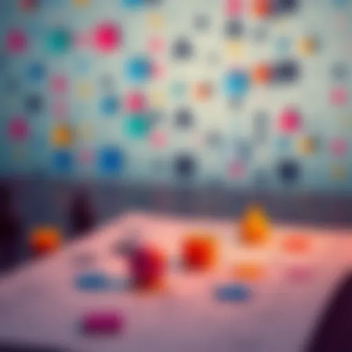A person solving a pattern recognition test with shapes and colors on a paper, showcasing cognitive skills in action.