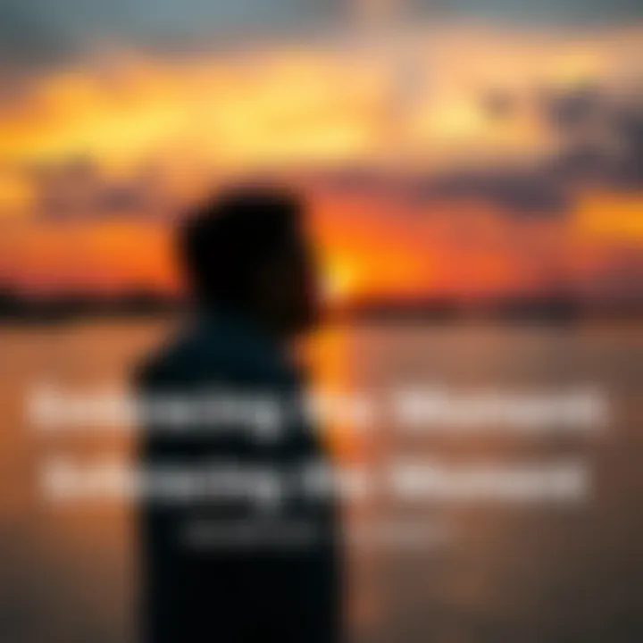 A person enjoying a sunset, reflecting on life and appreciating the moment
