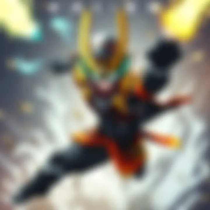 Pen-Pen in Action Pen-Pen showcases its new abilities in a thrilling scene from Asushin Arc 7, surrounded by action and excitement.