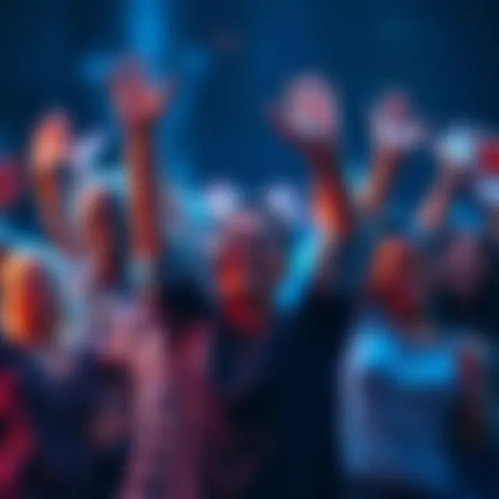 A group of diverse individuals celebrating success with smiles and raised arms, showcasing joy and accomplishment.