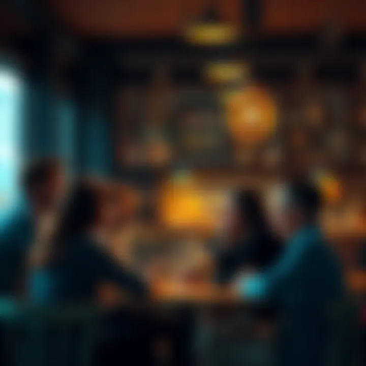 Group of people sharing thoughts on curiosity at a café