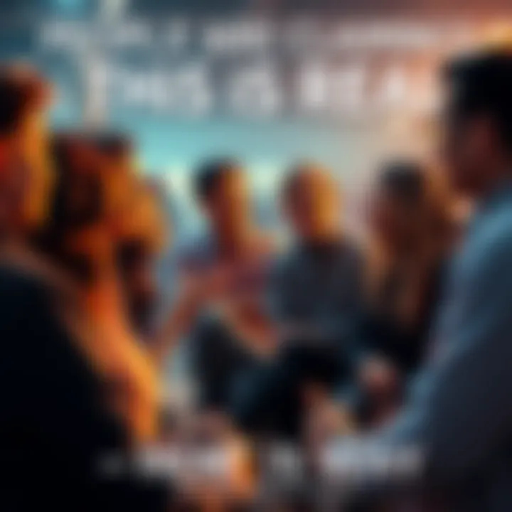 A group of people engaged in a conversation about real experiences and beliefs.
