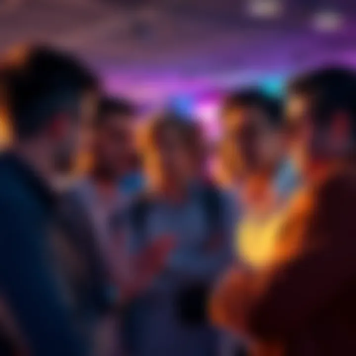 A group of people gathered, sharing their thoughts and opinions about Jabber, showing mixed emotions