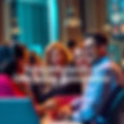 A group of people engaged in a lively discussion about online critic forums, with smiles and laughter, showcasing the playful banter among members.