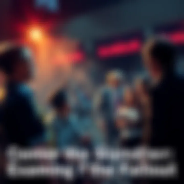 A group of people engaged in a heated conversation, illustrating the impact of slander in society.