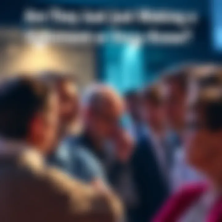 A group of people engaged in a discussion, contemplating the meaning of recent comments, with thoughtful expressions.