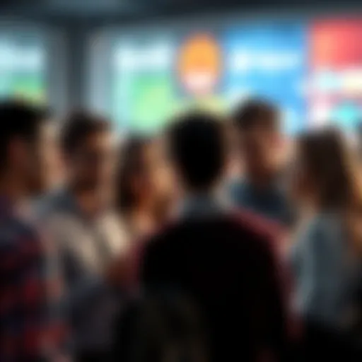 A group of people engaged in conversation, sharing thoughts and opinions