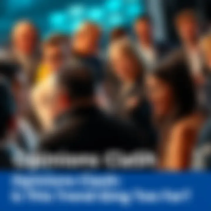 A group of people engaged in a lively discussion about a recent trend, showcasing diverse opinions and expressions