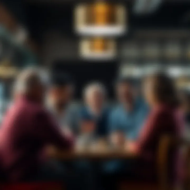 A group of people engaged in a lively discussion about honesty and perception in a casual setting.
