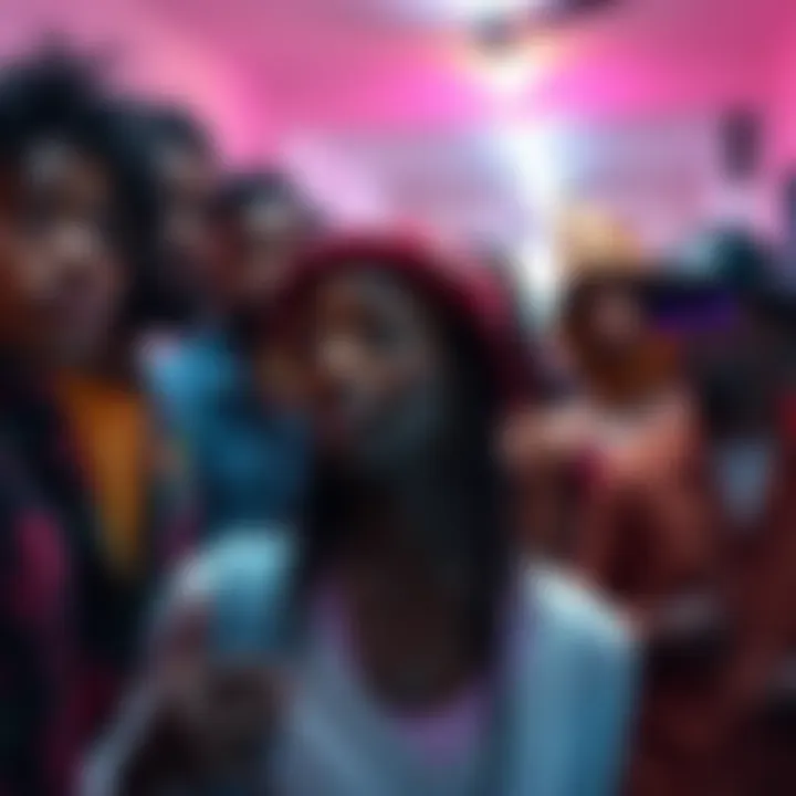 A group of diverse individuals showcasing their unique styles and expressions, reflecting modern ideas of realness and identity in a social setting.