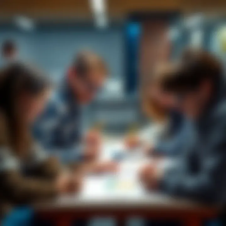 People Drawing Together A group of people of different ages and skill levels participating in a drawing challenge, showcasing their creativity on paper