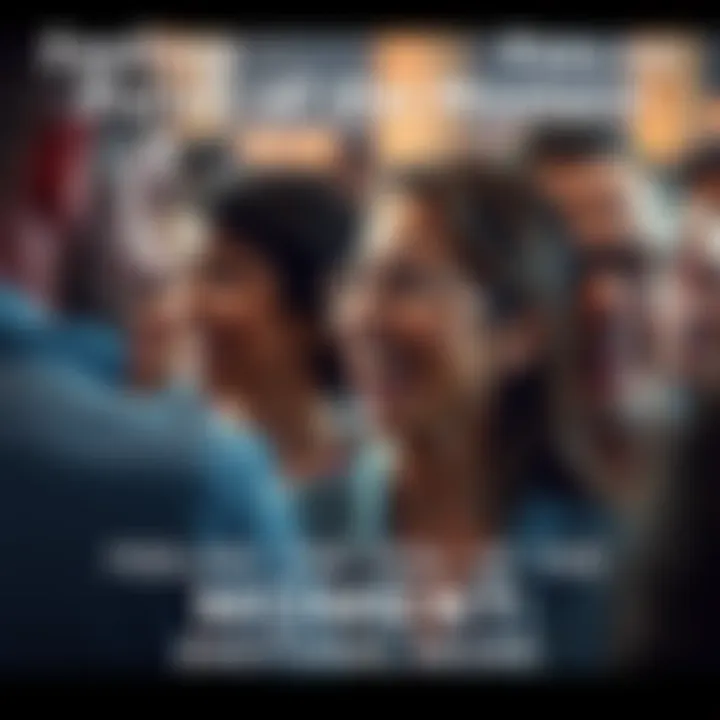 A group of diverse people expressing intense emotions in a public setting, reflecting current feelings and connections