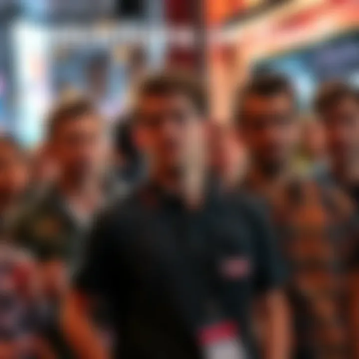 A group of people with disappointed expressions discussing restrictions that limit their enjoyment in a public setting.