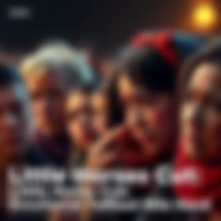 A group of people expressing sadness and frustration over the removal of little horses from their lives, with tearful faces and somber body language.