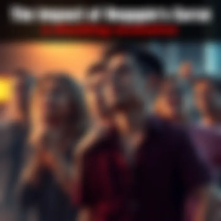 A group of people showing various emotional responses, some in tears and others comforting each other in a supportive environment.