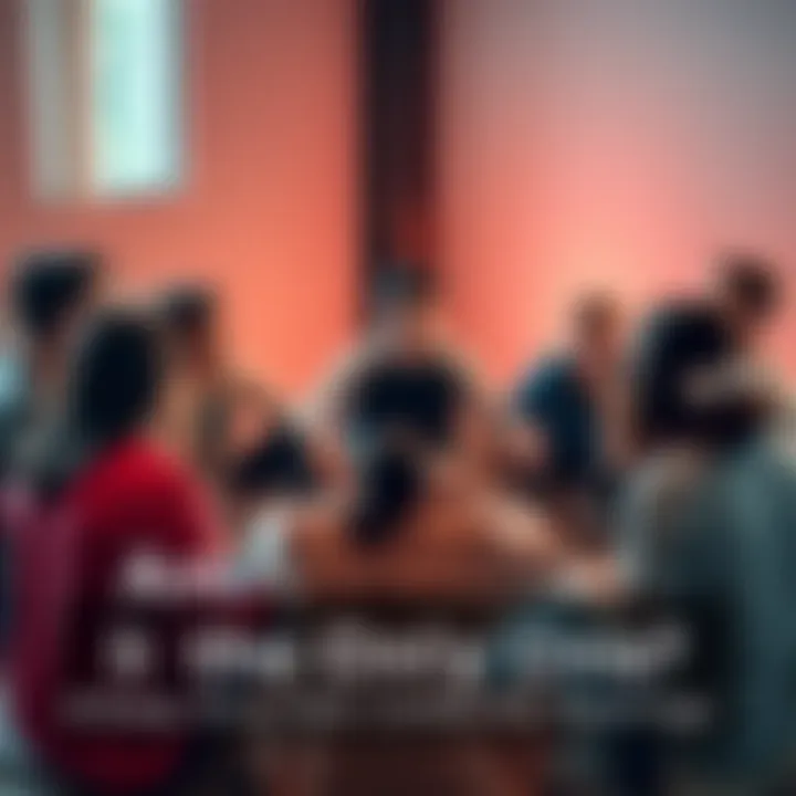 A group of diverse people sitting in a circle, sharing their thoughts and feelings, showing connection and support for each other, conveying a sense of community.