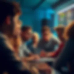 A group of people engaged in a heated discussion over agenda-driven posts on a user board, showing frustration at biased content