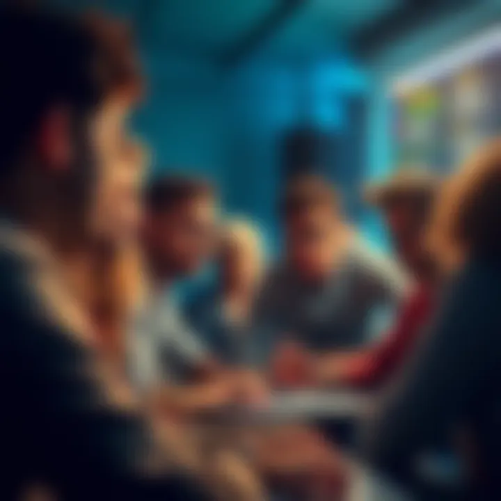 A group of people engaged in a heated discussion over agenda-driven posts on a user board, showing frustration at biased content