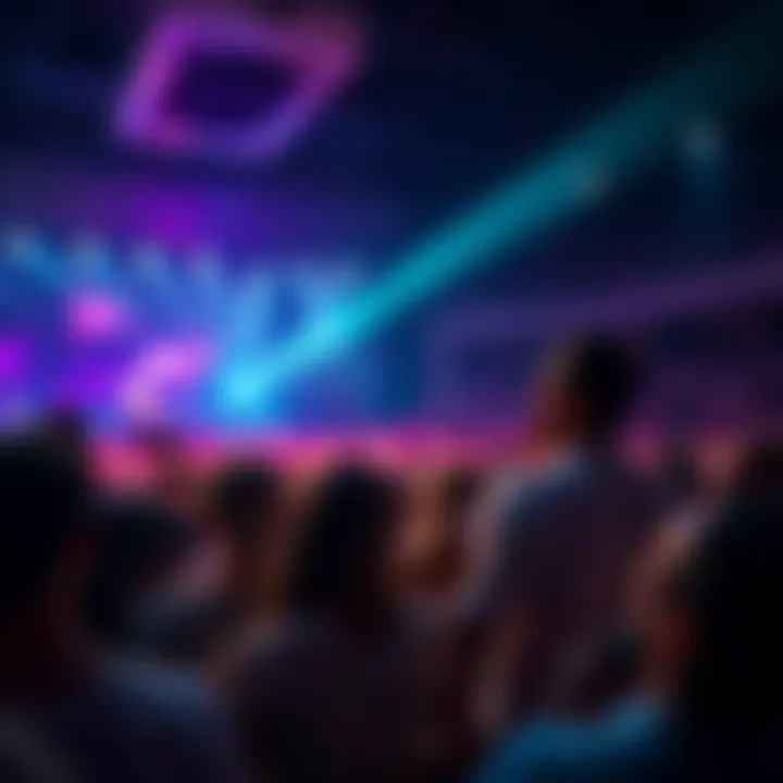 Crowd captivated by a live performance of 'Hallelujah', sharing a heartfelt moment together