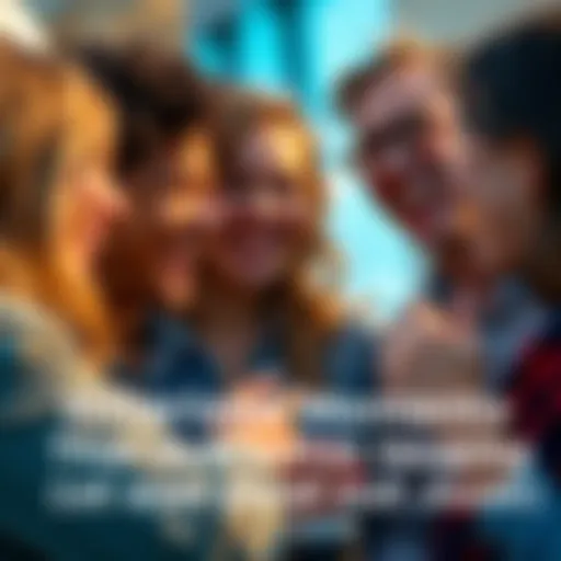 A group of friends sharing a laugh during a funny moment, with smiles and joy on their faces.
