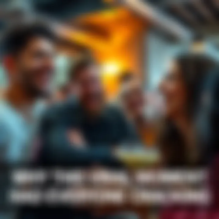 A group of friends laughing joyfully at a funny moment, capturing the essence of shared humor.