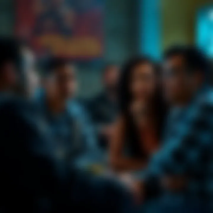 People sharing emotions A group of people sitting together, looking thoughtful and sharing their feelings during a conversation, reflecting sadness and a desire for connection.