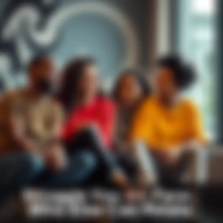 A group of diverse people sitting together, sharing their personal challenges and experiences