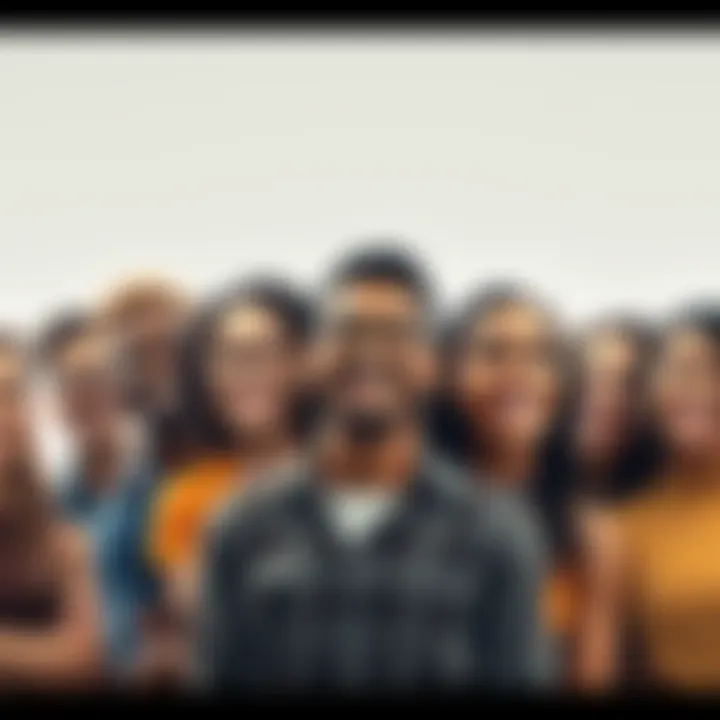 A diverse group of people smiling confidently, showcasing different qualities like kindness, intelligence, and creativity, representing the ideal persona of 2026.