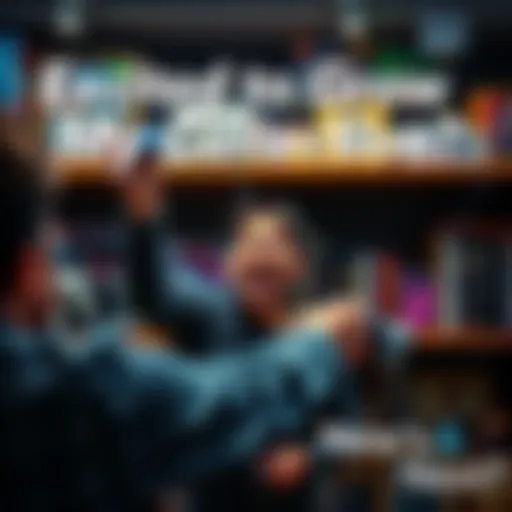 A person excitedly placing new items into a collection display, showcasing their passion for collecting