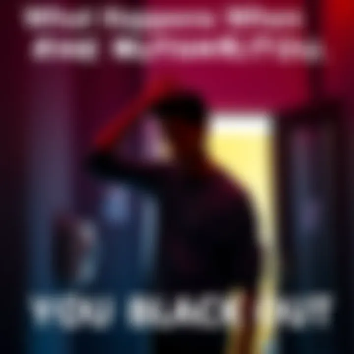 Person experiencing blackout A person standing confused in a dimly lit room, looking disoriented and holding their head, illustrating the effects of a blackout.
