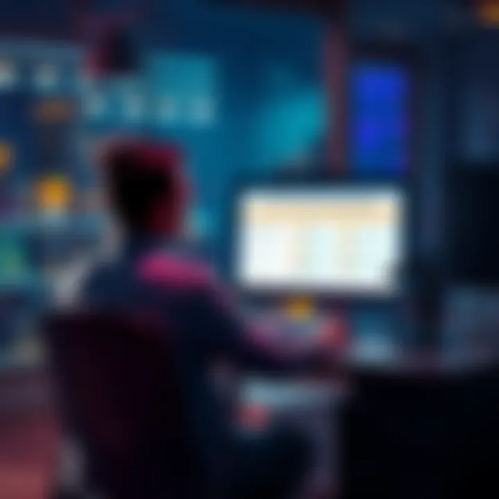 A person seated at a desk, looking thoughtfully at a computer screen displaying information about 2023 EZAs