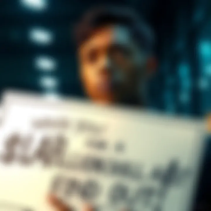 A person looks thoughtfully while holding a sign that says 'Slap for a Million Dollars?'