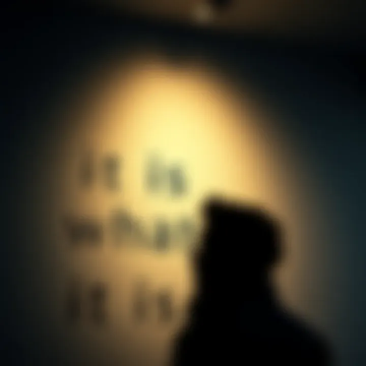 A thoughtful person looking at a wall with the phrase 'It Is What It Is' written on it, symbolizing acceptance in challenging situations.