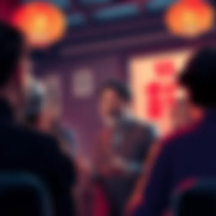 A person passionately explaining their claims in front of a small group, showing confidence and sincerity.