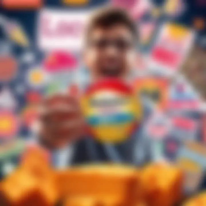 A person excitedly holding a Babybel cheese wheel while surrounded by colorful memes related to cheese.