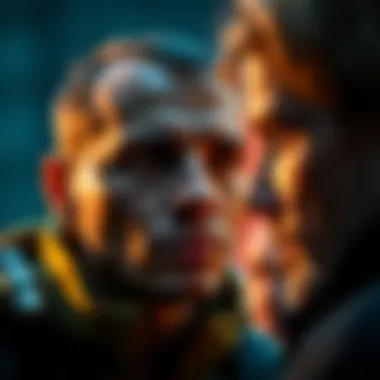 A person looking at Armin An individual gazes towards Armin, capturing a memorable moment of connection and emotion