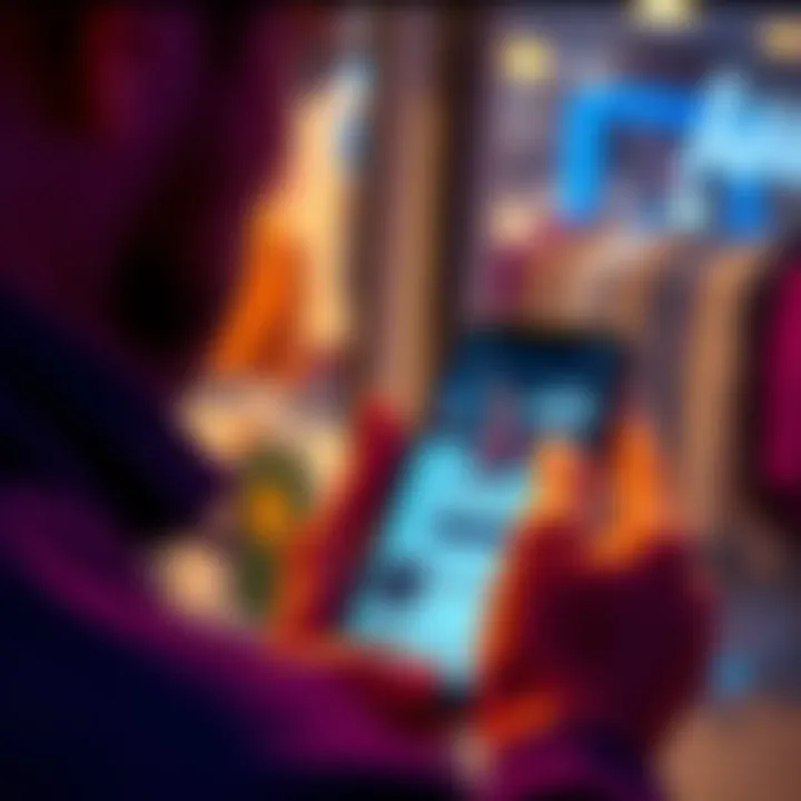 A person examining their shop app on a phone, showing a tracking issue with pre-order vinyl