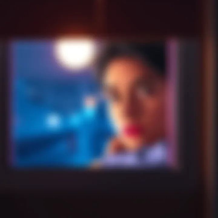 Person looking through a window A person peeking through a window with a thoughtful expression, contemplating the idea of being watched in relationships.