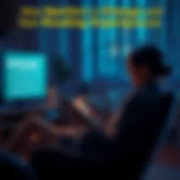 A person sitting in a cozy chair reading a book, with spoiler alerts displayed on a screen nearby.