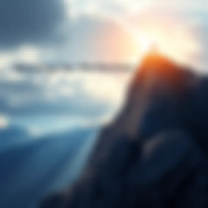 A person ascending a steep mountain, symbolizing the struggle for perfection and personal growth.