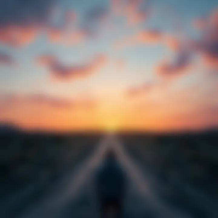 Individual standing at a crossroads looking at different paths ahead