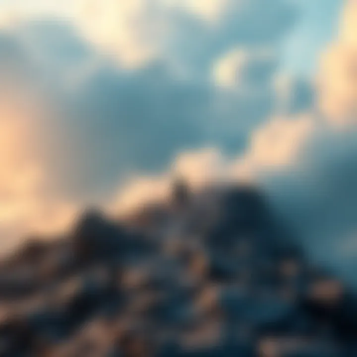 A person standing on a rocky path, looking ahead with determination while facing strong winds, symbolizing the struggles of life.