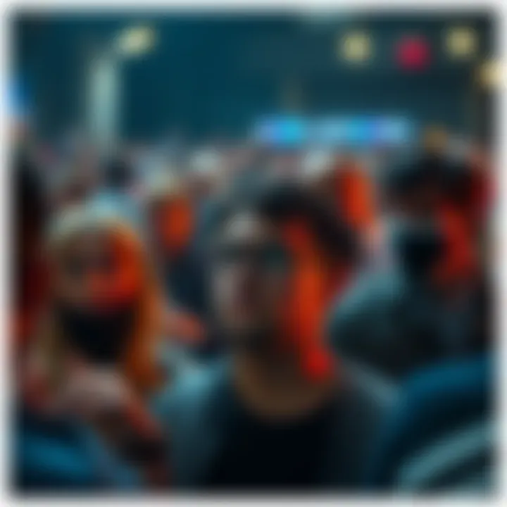 A person appears distressed and isolated in a crowd of supportive friends, highlighting feelings of unreliable support.