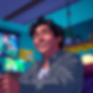 A person smiling with joy while watching anime, representing motivation and happiness from Jojo Part 2.