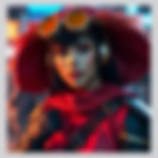 Individual dressed as Casca, showcasing the costume and character traits, expressing determination and creativity in a vibrant setting.